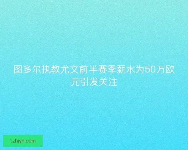 图多尔执教尤文前半赛季薪水为50万欧元引发关注