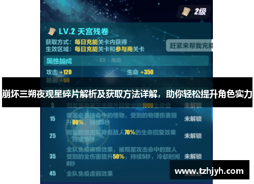 崩坏三朔夜观星碎片解析及获取方法详解，助你轻松提升角色实力