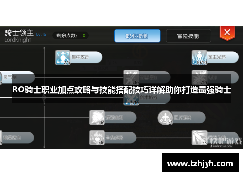RO骑士职业加点攻略与技能搭配技巧详解助你打造最强骑士